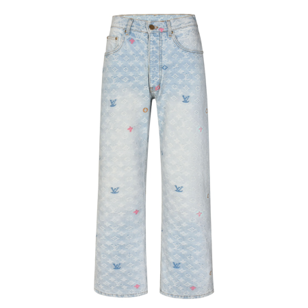 루이비통 모노그램 데님 팬츠 인디고