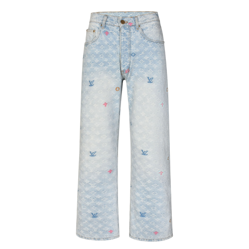 루이비통 모노그램 데님 팬츠 인디고