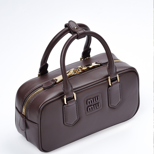 미우미우 초코 브라운 스몰 나파 가죽 가방