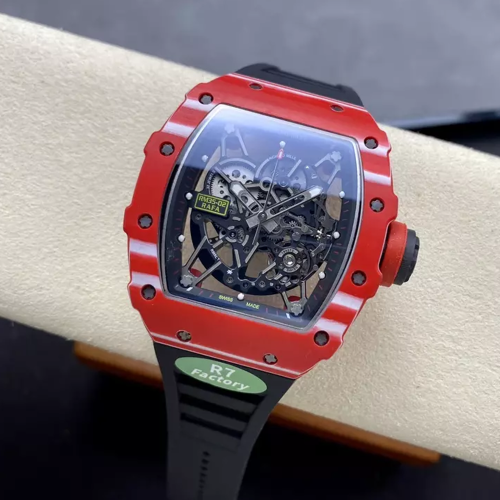 R7공장 리차드밀 라파엘 나달 레드 카본 / 블랙 러버밴드 RM35-02