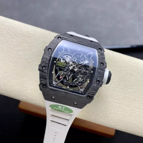 R7공장 리차드밀 라파엘 나달 블랙 카본 / 화이트 러버밴드 RM35-02