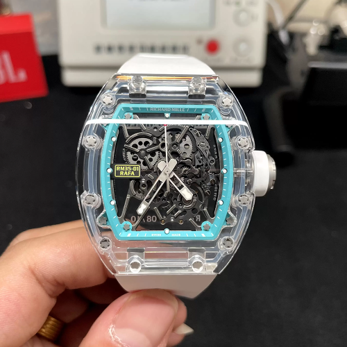 소닉공장 리차드밀 라파엘 나달 크리스탈 케이스 화이트 러버밴드 RM35-01