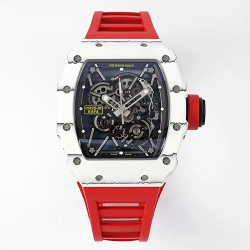 소닉공장 리차드밀 라파엘 나달 화이트 카본 / 레드 러버밴드 RM35-02