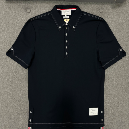 톰브라운 테크니컬 울 폴로 반팔 셔츠