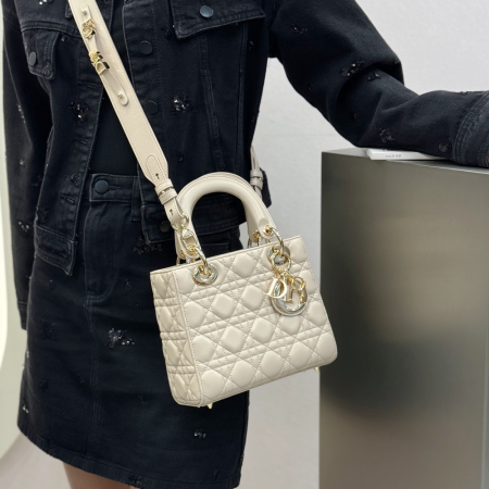 디올 레이디 디올 스몰 백 살구