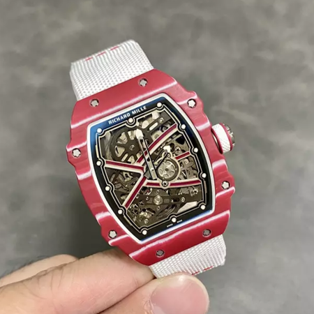 CNC커스텀 리차드밀 RM67-02 엑스트라 플랫 레드 카본 세바스티앙 오지에 V3