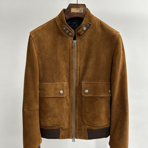 톰포드 24FW 골지 에지 스웨이드 자켓