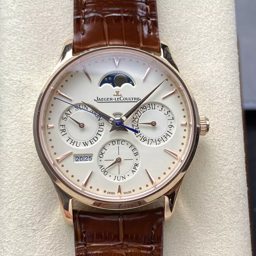 GR공장 예거르쿨트르 울트라 씬 퍼페추얼 화이트 다이얼 39mm 1302520 