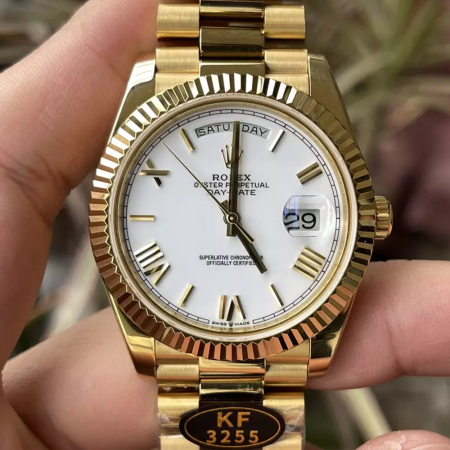 KF공장 롤렉스 데이데이트 화이트 다이얼 옐로우 골드 금통 40mm 228235