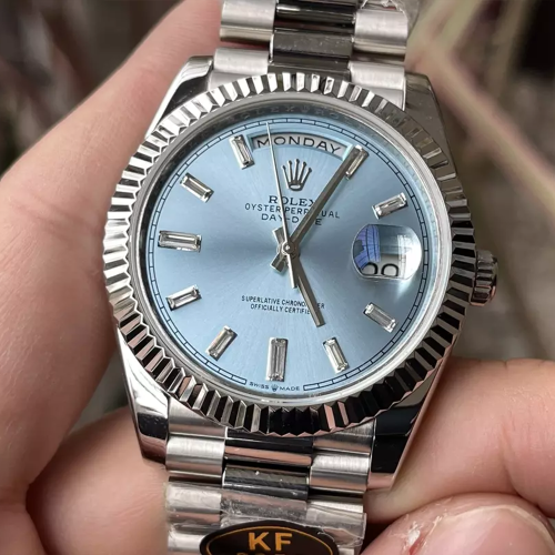 KF공장 롤렉스 데이데이트 플래티넘 다이아 다이얼 화이트 골드 금통 40mm 228235