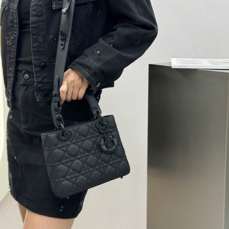 디올 레이디 디올 미디엄 백 ABC 스몰 매트블랙