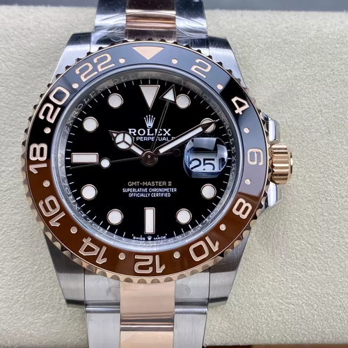 C+공장 롤렉스 GMT마스터 2 루트비어 로즈골드 콤비 m126711chnr
