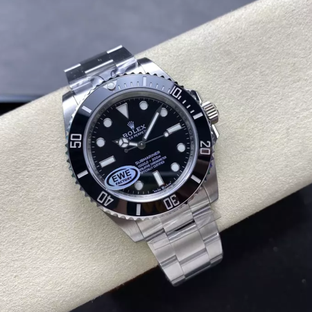EWE공장 롤렉스 서브마리너 신형 블랙 다이얼 논데이트 41mm m124060