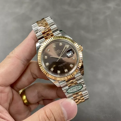 클린공장 롤렉스 데이저스트 브라운다이얼 10P 다이아 로즈골드 콤비 41mm  126331