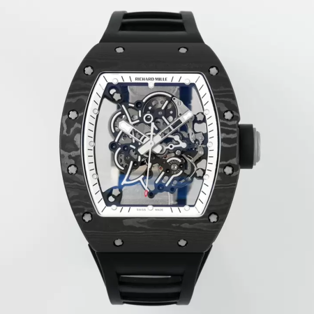 ZF공장 리차드밀 부바왓슨 블랙 카본 / 블랙 러버밴드 RM-055