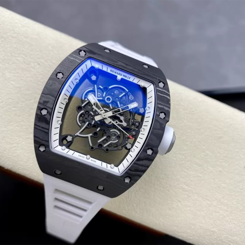 ZF공장 리차드밀 부바왓슨 블랙 카본 / 화이트 러버밴드 RM-055