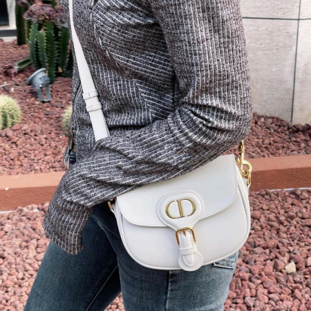 디올 미디엄 바비 숄더백 라떼