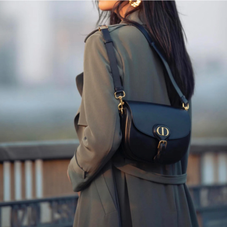 디올 미디엄 바비 숄더백 블랙