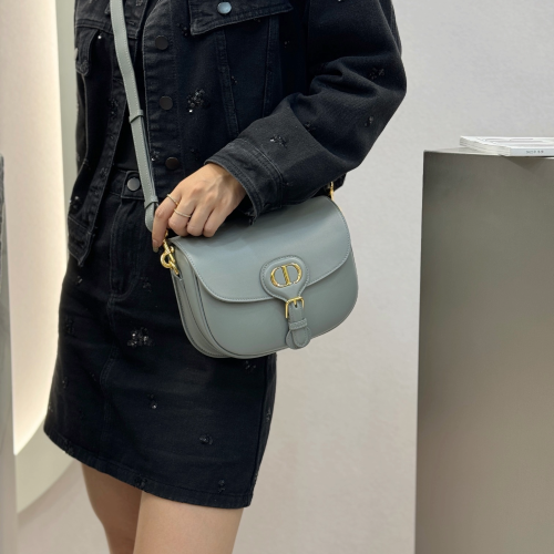 디올 미디엄 바비 숄더백 그레이 스톤