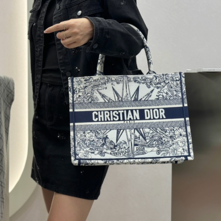 디올 미디엄 북 토트백 레브 디인피니