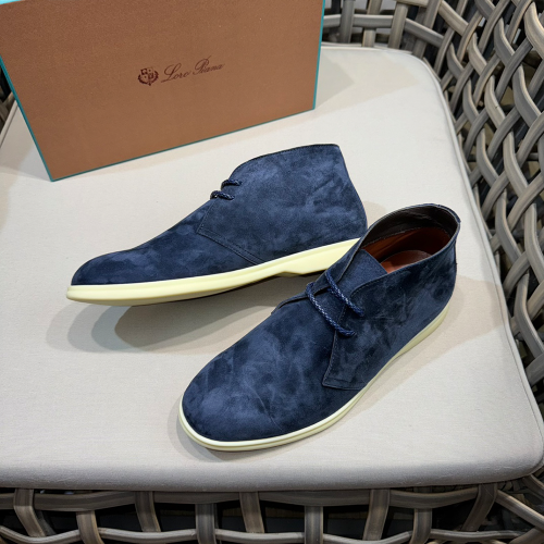 로로피아나 데저트 워크 스웨이드 추카 부츠 네이비