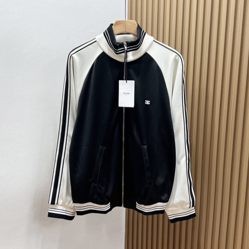 셀린느 트랙수트 재킷 더블 페이스 저지 블랙/에크루