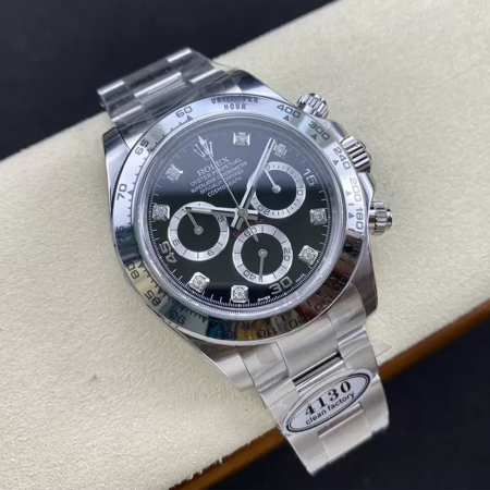 클린공장 롤렉스 데이토나 크로노그래프 검판 다이얼 8P다이 SS 브레이슬릿 40mm 116509