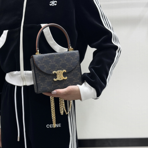 셀린느 스몰 블랑딘 박스 백 트리옹프 캔버스