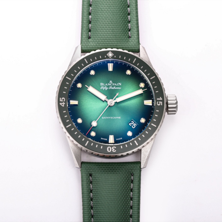 GF공장 블랑팡 피프티 패덤즈  바티스카프 한정판 그린 다이얼 5000-1153-H52A