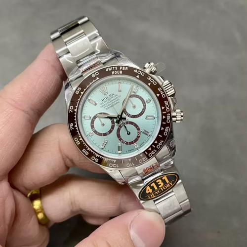 QF공장 롤렉스 코스모그래프 데이토나 M126506-0001, 플래티넘 바게트 다이아 다이얼