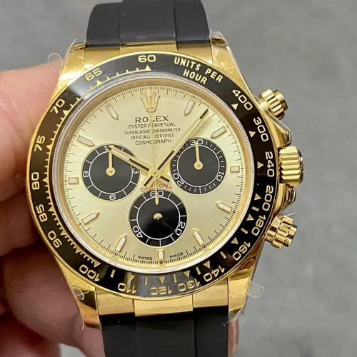 QF공장 롤렉스 코스모그래프 데이토나 샴폐인 다이얼 옐로우골드 금통 러버밴드 m126518