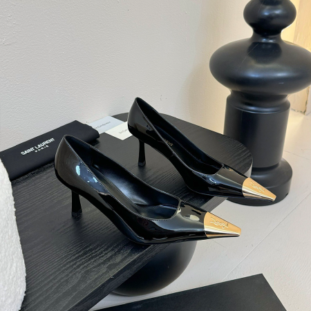 생로랑 슬링백 펌프스 유광 가죽