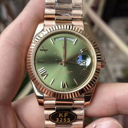 KF공장 롤렉스 데이데이트 올리브 그린 다이얼 로즈골드 금통 40mm 228235