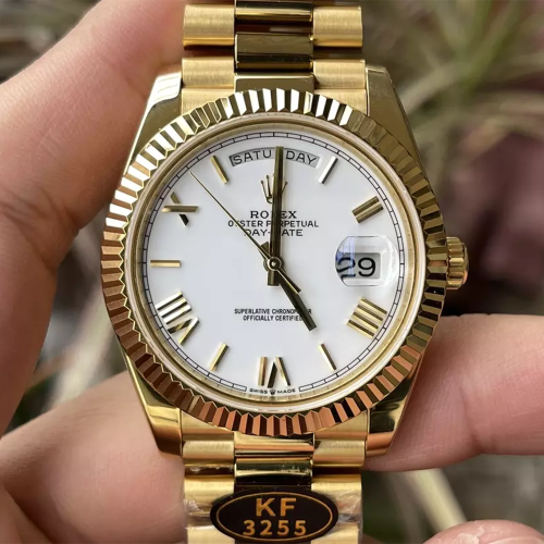 KF공장 롤렉스 데이데이트 화이트 다이얼 옐로우 골드 금통 40mm 228235