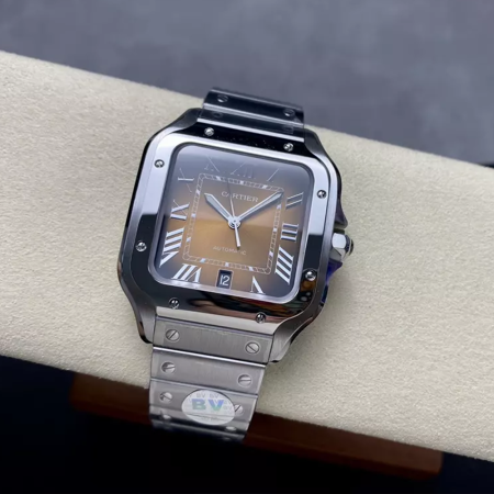 BV공장 까르띠에 산토스 브라운 다이얼 40mm WSSA0064
