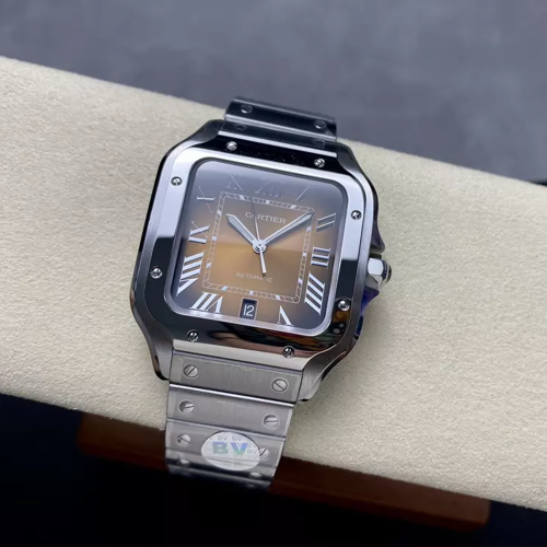 BV공장 까르띠에 산토스 브라운 다이얼 40mm WSSA0064