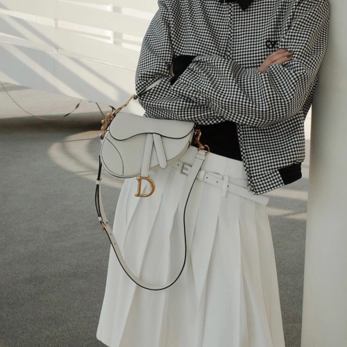 디올 스몰 새들 스트랩 백 라떼