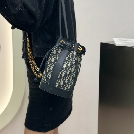 디올 스몰 백팩 오블리크 자카드 블루 서플 맥시까나쥬