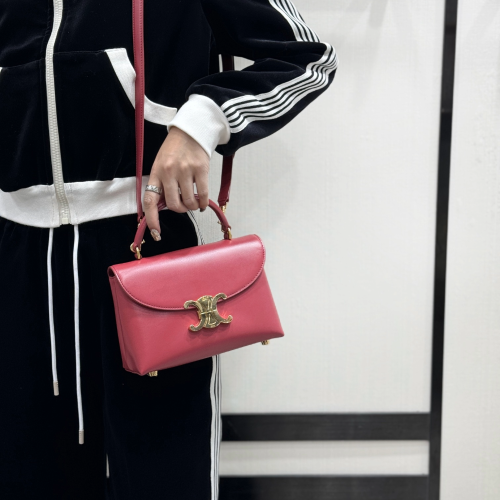 셀린느 틴 니노백 카프스킨 핑크 숄더백 118113