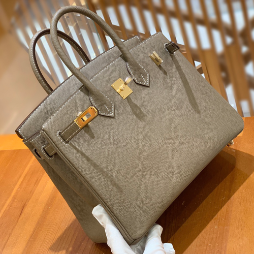 그린엘 에르메스 버킨 25 엡송가죽 그레이 금장 버클