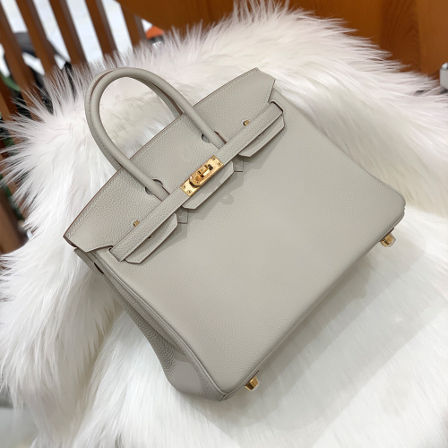 그린엘 에르메스 버킨 25 토고가죽 아이스 그레이 골드 버클