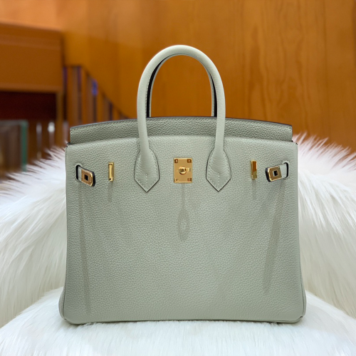 그린엘 에르메스 버킨 25 토고가죽 크리스탈 그레이 골드 버클
