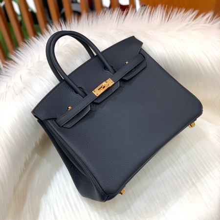 그린엘 에르메스 버킨 25 토고가죽 미드나잇 블루 금장 버클