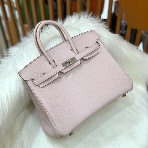 그린엘 에르메스 버킨 25 토고가죽 빈티지 퍼플 실버 버클