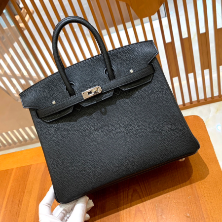 그린엘 에르메스 버킨 25 토고가죽 블랙 실버 버클