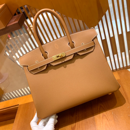 그린엘 에르메스 버킨 30 엡송가죽 골드 브라운 금장 버클