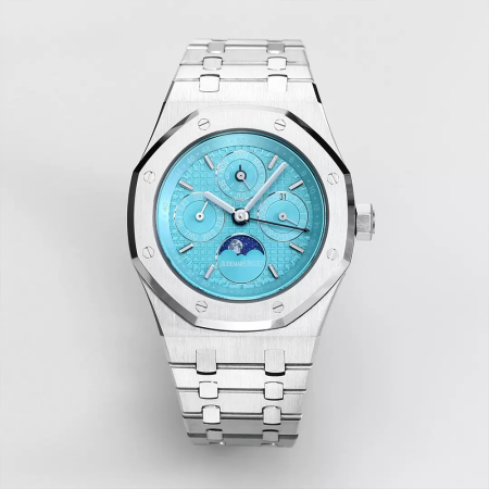 BBR공장 오데마피게 로얄오크 퍼페츄얼캘린더 티파니 다이얼 스틸 41mm 26574