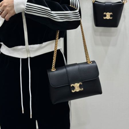 셀린느 틴 빅투아르 숄더백 블랙 스몰 116593