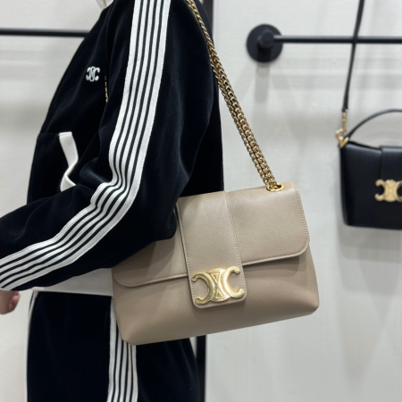 셀린느 틴 빅투아르 숄더백 카푸치노 미디엄 115853