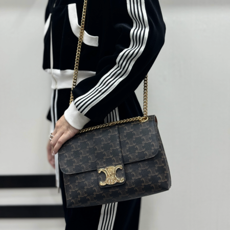 셀린느 틴 빅투아르 숄더백 탄 미디엄 115853